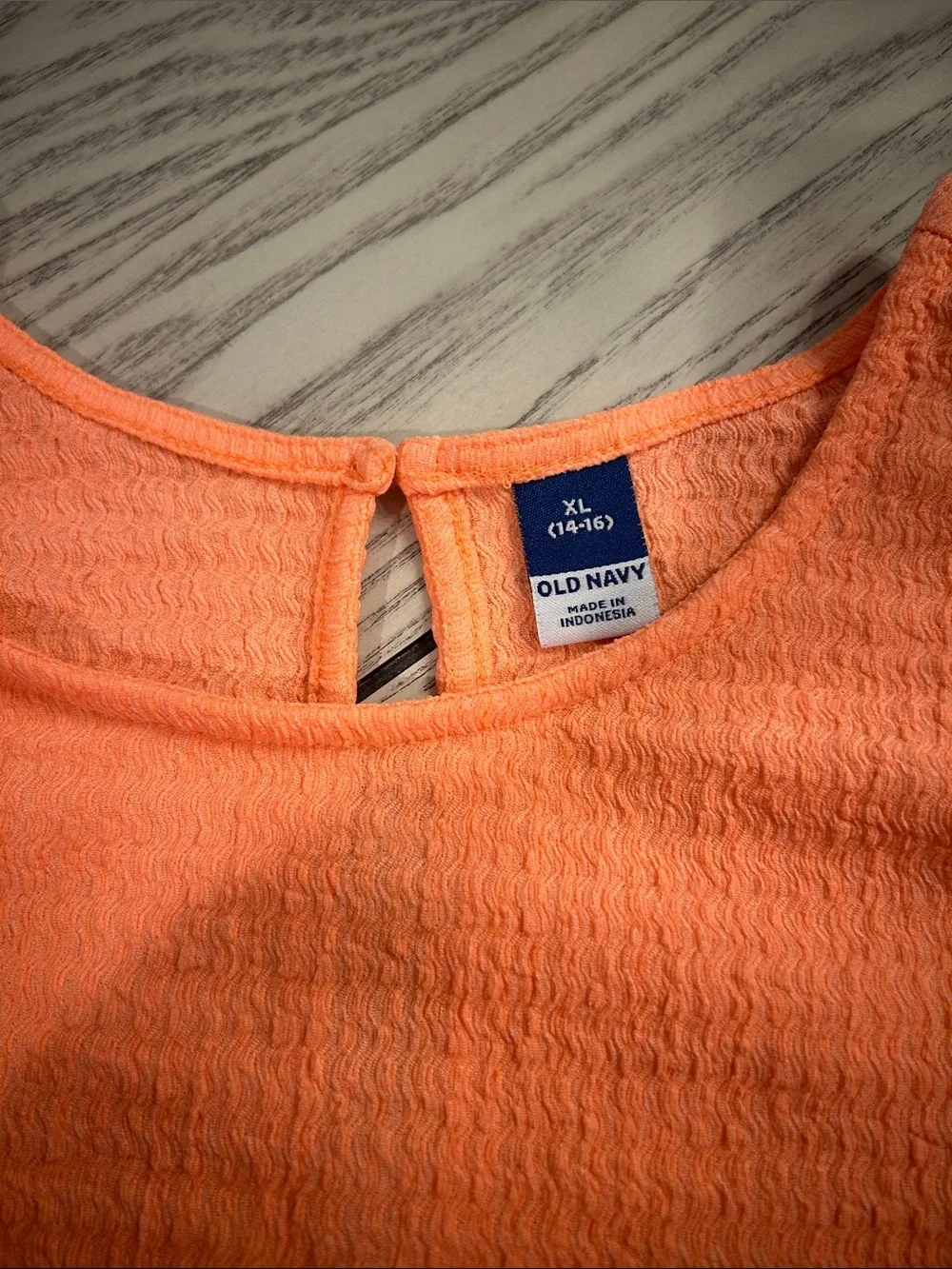 Old Navy Coral Orange Ruffle-Sleeve Girls' Romper
